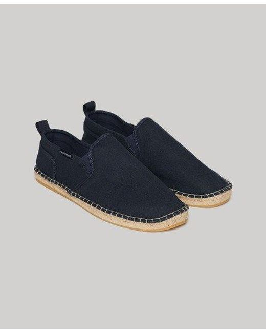 Superdry Blue Canvas Espadrille Shoes for men