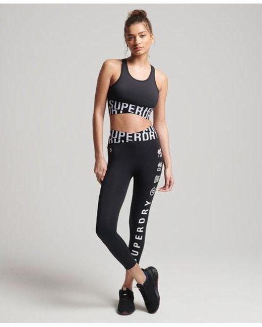 Superdry Blue Training Core Cross Bra Bold