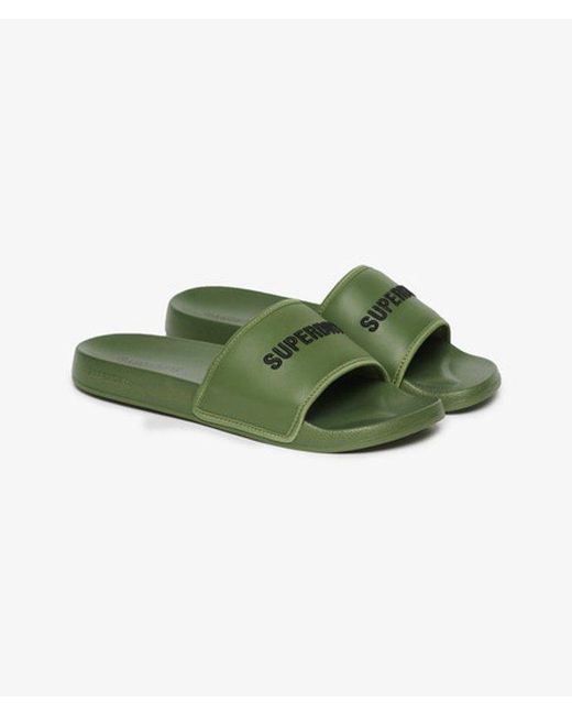 Superdry Green & Co Tarp Core Sliders for men
