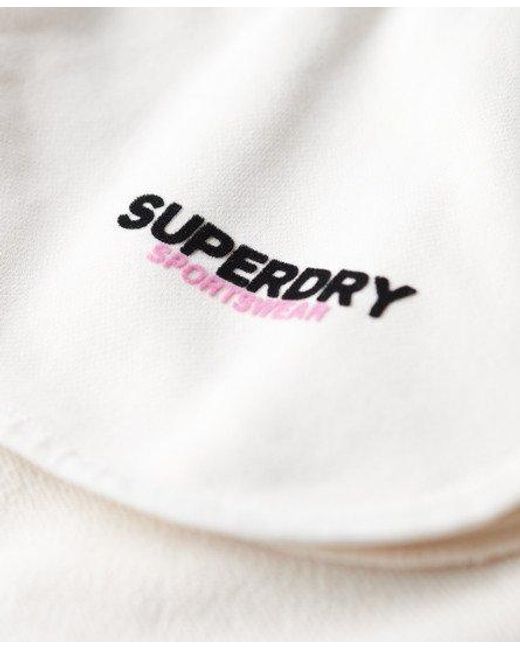 Superdry Sportswear Racershort Met Logo in het White