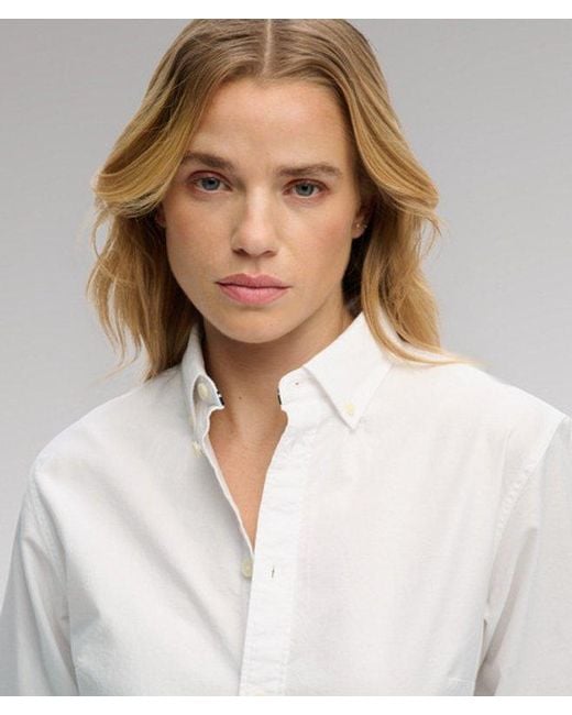 Superdry White & Co Slim Oxford Long Sleeve Shirt