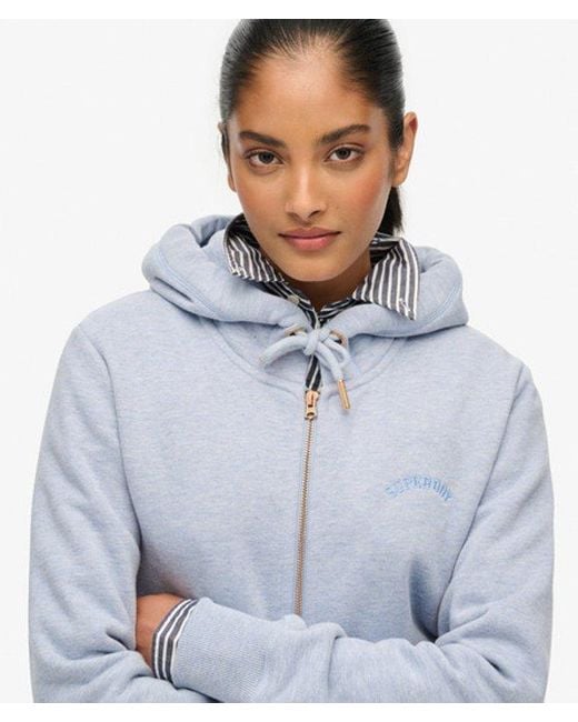 Superdry Essential Logo Hoodie Met Rits in het Blue
