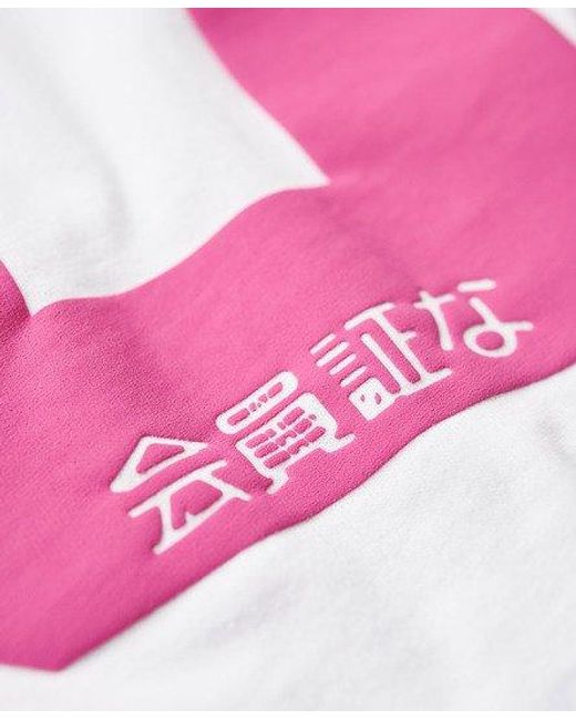 T-shirt osaka 6 neon 90s Superdry en coloris Pink