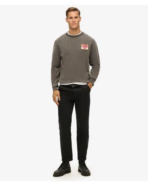 Superdry Gray & Co Mechanic Loose Fit Crew Sweatshirt for men