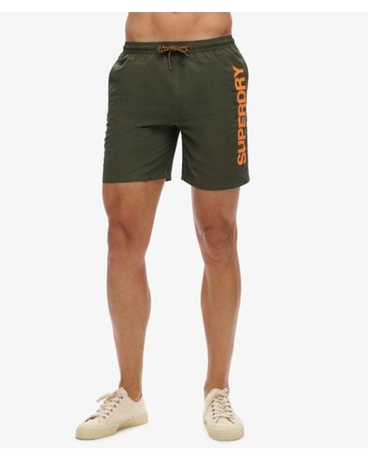 Superdry Green & Co Sport Graphic 17-inch Recycled Swim Shorts for men