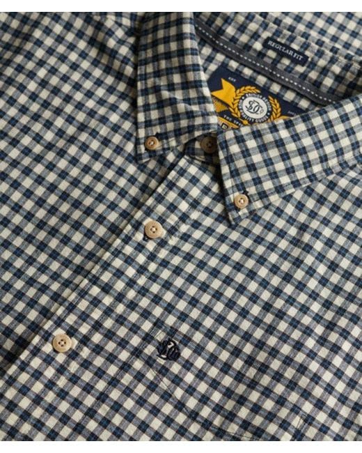 Superdry Premium Oxford Overhemd Met Ruitjes in het Gray voor heren