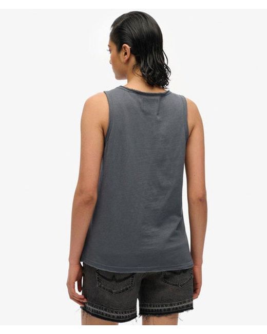 Superdry Gray & Co Neo Trad Tattoo Scoop Neck Tank Top