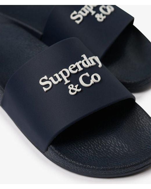 Superdry Blue & Co Pool Sliders
