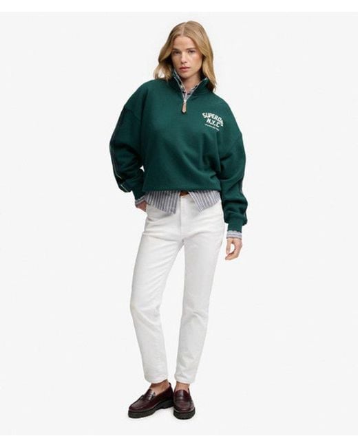 Superdry Green & Co Country Club Appliqué Half Zip