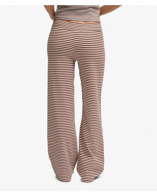 Superdry Brown & Co Athletic Essentials Stripe Jersey Trousers