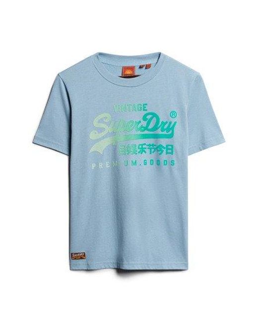 Superdry Blue Tonal Graphic Relaxed T-shirt
