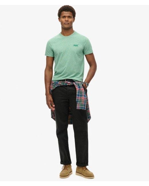 Superdry Green & Co Slim Fit Organic Cotton Essential Logo T-shirt for men
