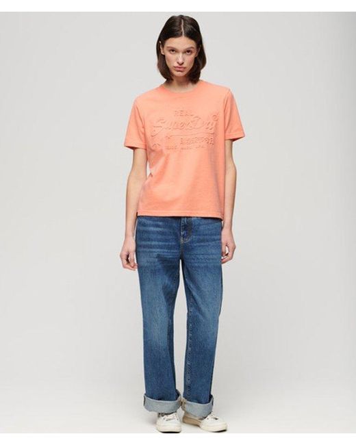 Superdry Orange & Co Embossed Relaxed T-shirt