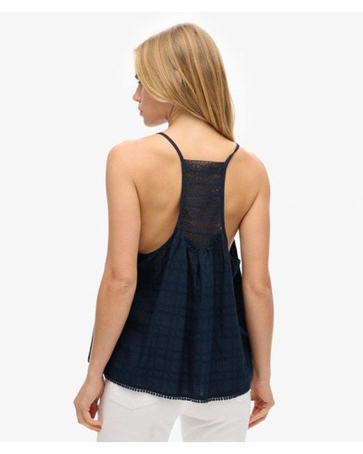Superdry Blue & Co Lace Cami Beach Top