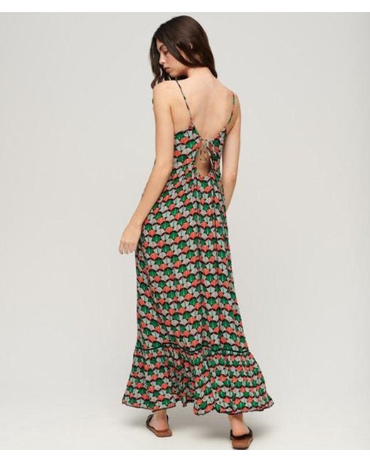 Superdry Green & Co Maxi Beach Cami Dress