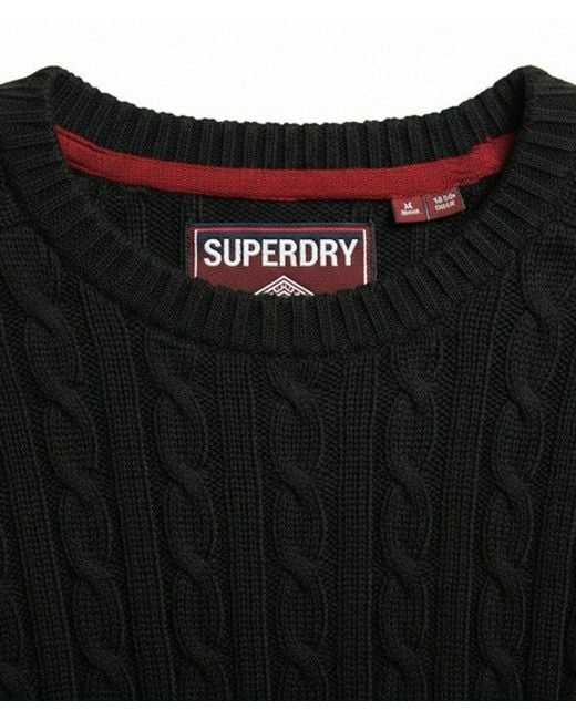 Superdry Black & Co Slouchy Cable Knit Jumper