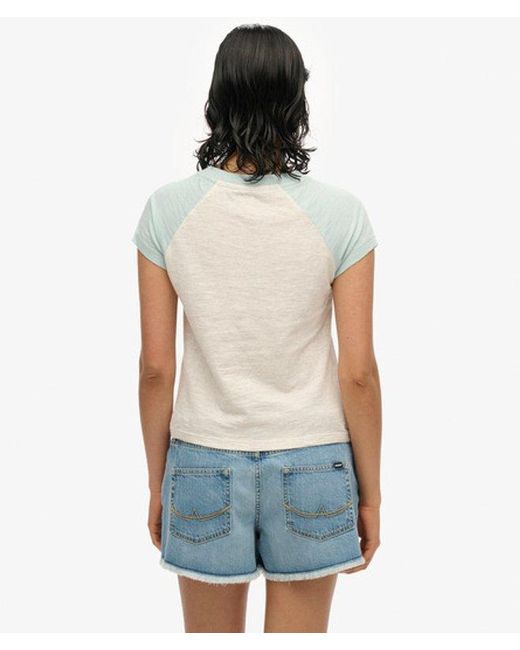 Superdry White & Co Organic Cotton Essential Logo Raglan T-shirt
