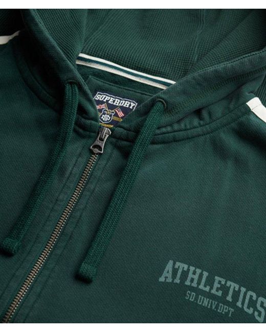 Superdry Green & Co Athletic Essentials Relaxed Zip Hoodie