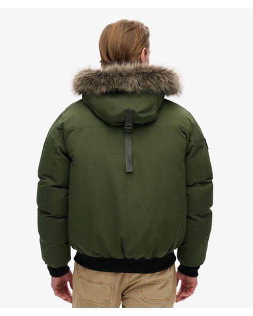 Superdry Green & Co Everest Faux Fur Bomber Jacket for men