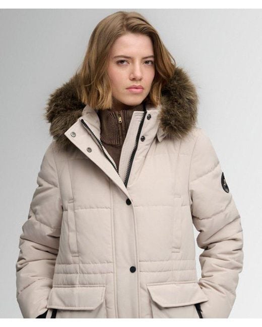 Superdry Blue & Co Everest Fully Lined Quilted Long Puffer Coat