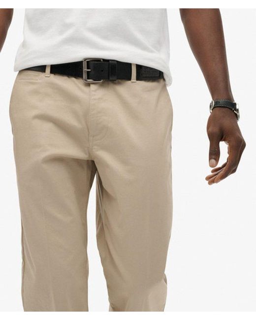 Superdry Premium Regular Chino in het White voor heren