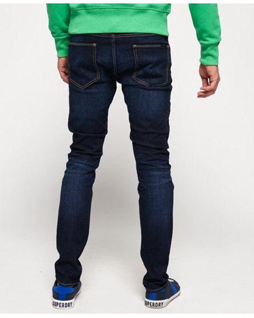 Superdry Blue Skinny Jeans Dark Used for men