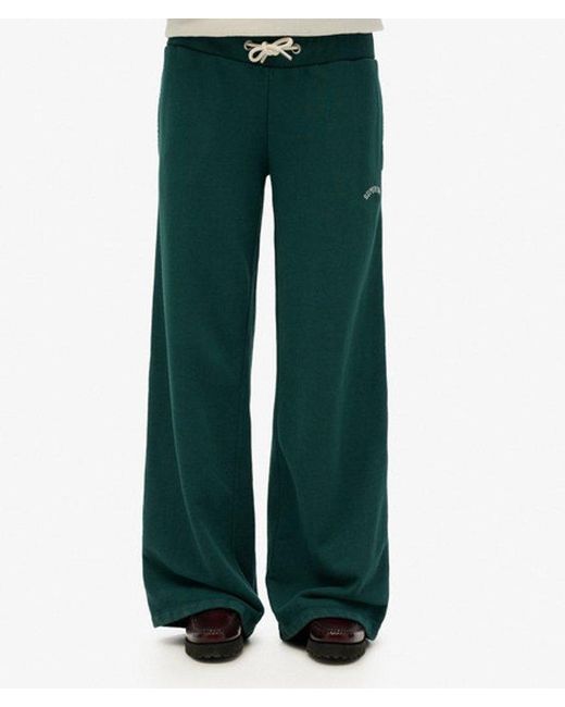 Superdry White Essential Logo Wide Leg Joggers
