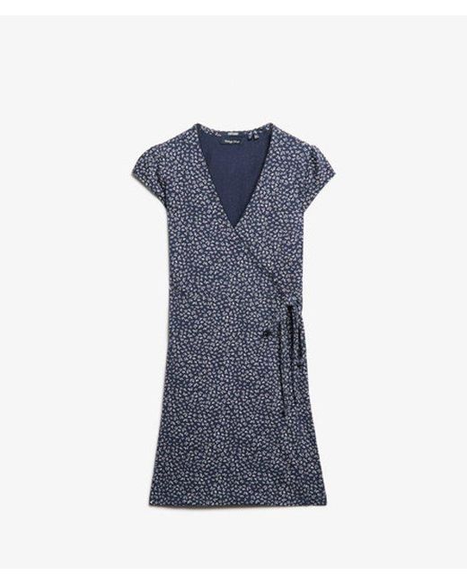 Superdry Blue Athletic Essentials Wrap Dress