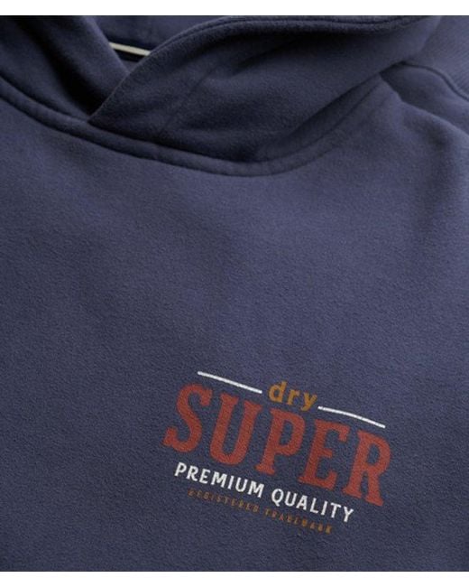 Superdry Blue & Co Tap Room Oversized Hoodie for men