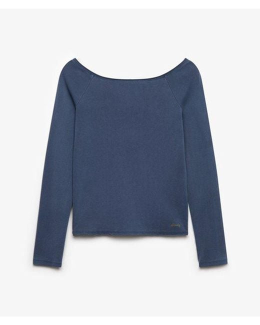 Superdry Blue & Co Bardot Off Shoulder Top