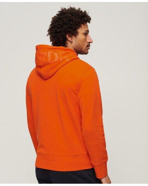 Superdry Sportswear Logo Hoodie Met Losse Pasvorm in het Orange voor heren