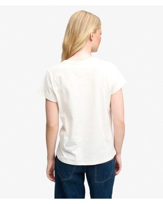 Superdry White Luxe Casual Classic T-Shirt