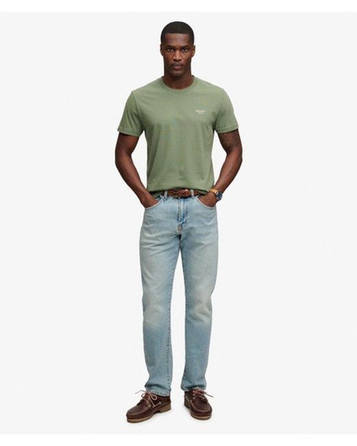 Superdry Green & Co Essential Serif Logo Embroidered T-shirt for men