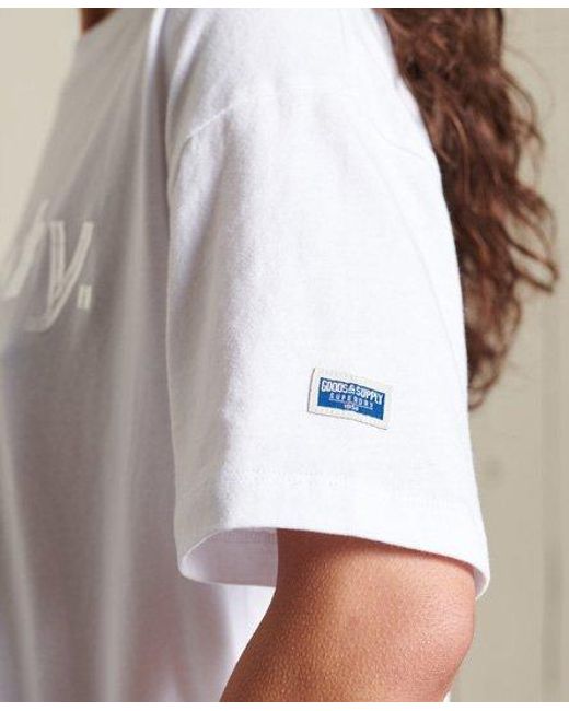 Superdry White Core Logo Source T-Shirt Optic