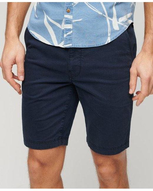 Superdry Blue Vintage International Shorts for men