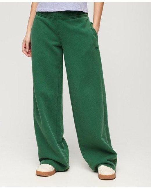 Aux s pantalon de survêtement droit délavé Superdry en coloris Green