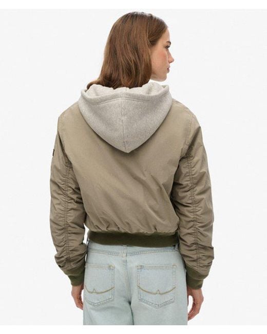Superdry Natural & Co Hooded Ma1 Bomber Jacket