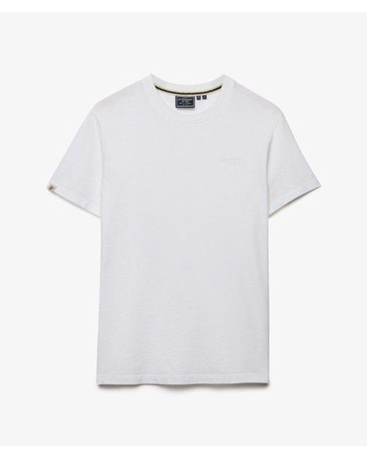 Superdry Blue & Co Essential Serif Logo Embroidered T-shirt for men