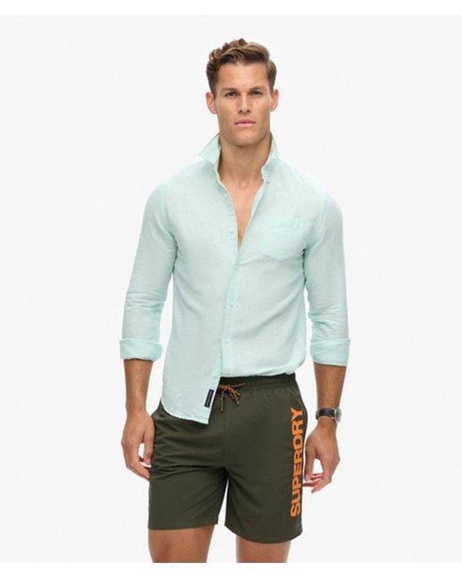 Superdry Green & Co Sport Graphic 17-inch Recycled Swim Shorts for men