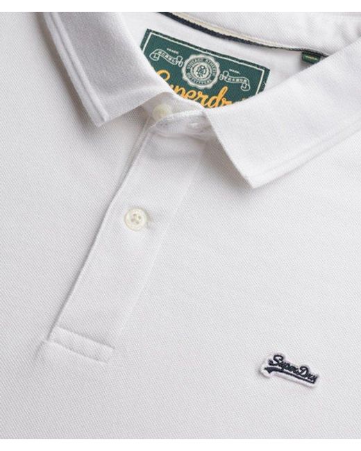 Superdry White & Co Classic Pique Polo Shirt for men