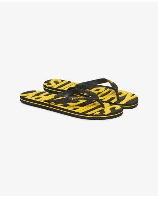 Superdry Yellow Vintage Vegan Flip Flops for men