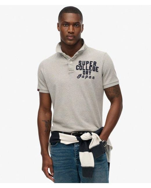 Superdry Gray & Co Vintage Athletic Polo Shirt for men