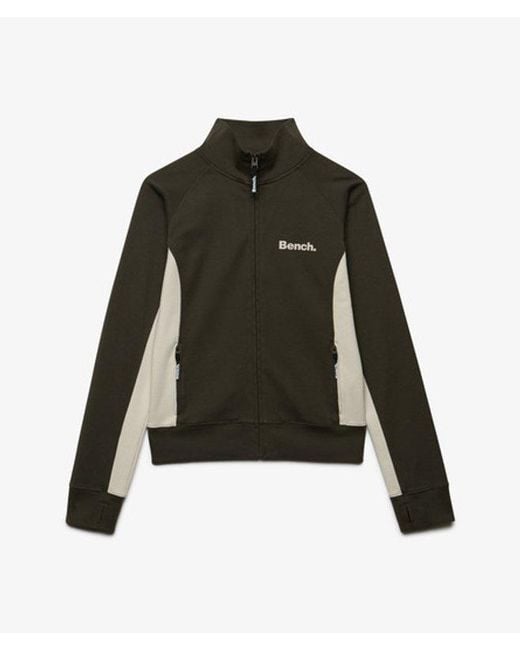 Superdry Black Bench X & Co Bench High Neck Contrast Track Top