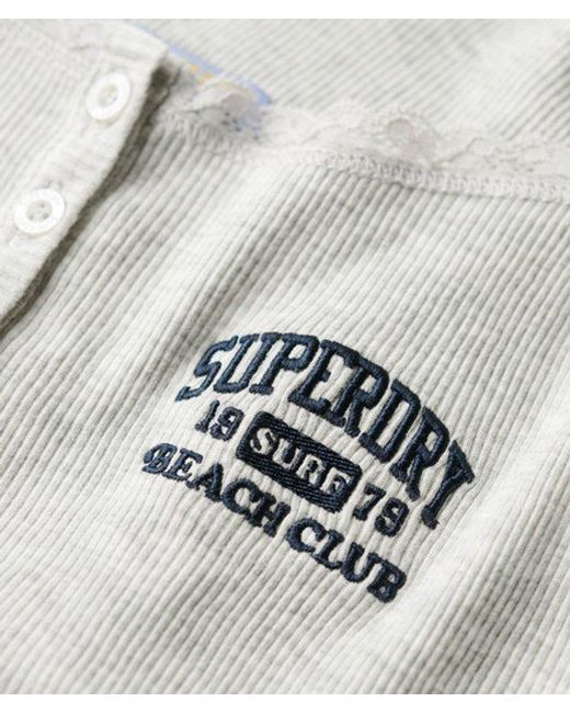 Superdry White & Co Athletic Essentials Button Down Cami Top