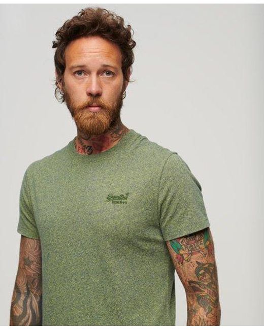 T-shirt essential logo en coton bio Superdry pour homme en coloris Green