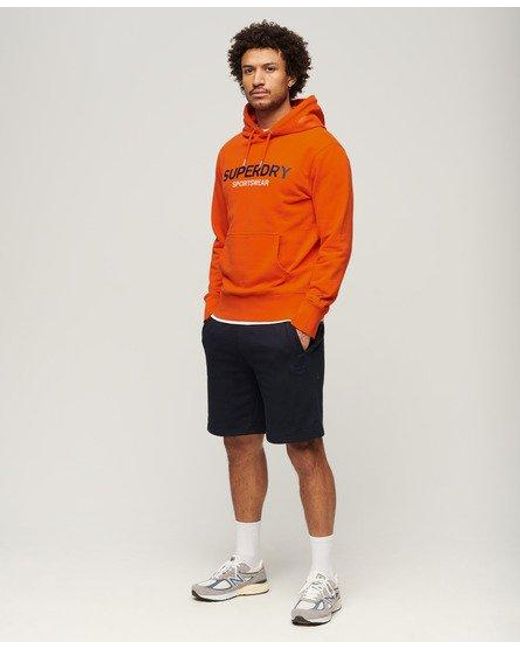 Superdry Orange Sportswear Logo Loose Fit Hoodie for men