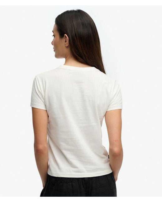 Superdry White & Co Essential Logo Fitted T-shirt