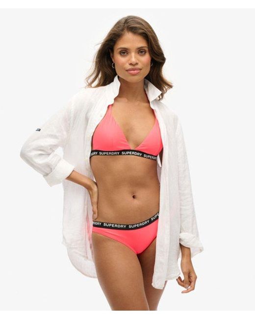 Superdry Red & Co Elastic Classic Bikini Bottom