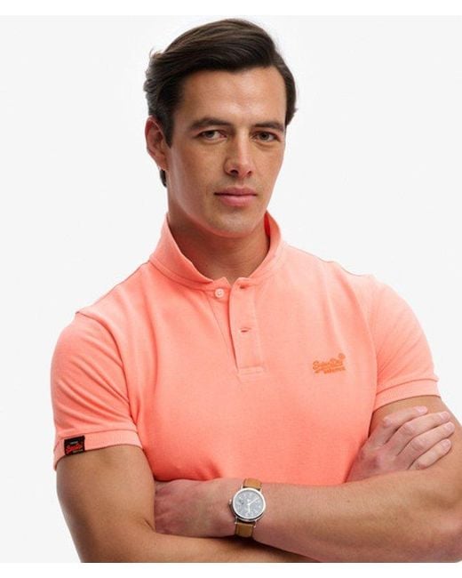 Superdry Red & Co Vintage Destroy Polo Shirt for men