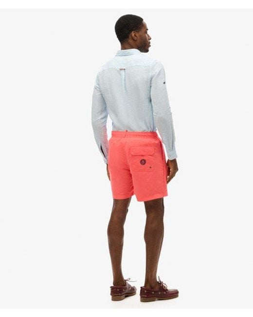 Superdry & Co Classic Embroidered Recycled Polo 17-inch Swim Shorts for men